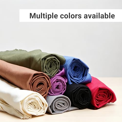 12oz Heavy Duty Cotton Canvas Fabric, Thickend Cotton Duck Cloth, 2 Yard - color: Brown, size: 2 Yards Pre-cut