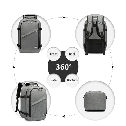 Kono Travel Backpack Airline Approved Under Seat Personal Item Bag - color: Grey, size: Small