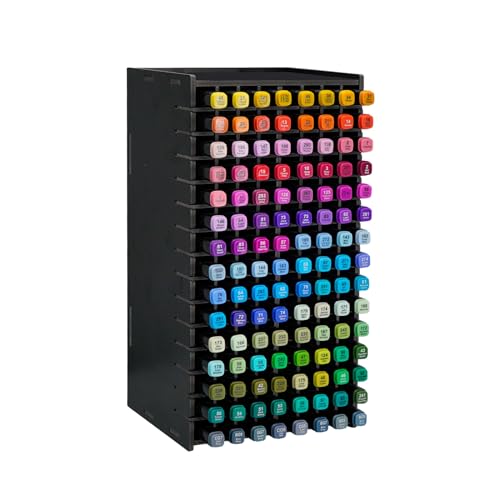 SANFURNEY Art Marker Storage Rack for 120 Markers Black - size: Rack for 120 Markers - Black