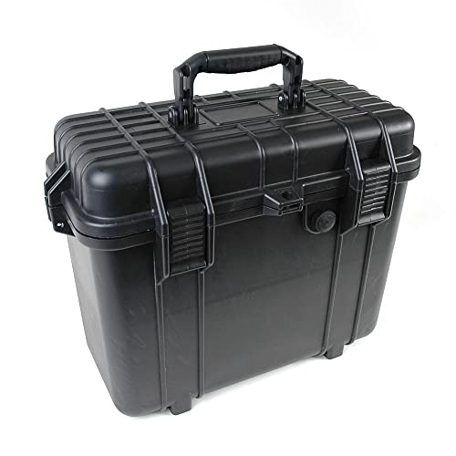multicomp PRO 16" Weatherproof Equipment Case, made of Polypropylene Plastic, Black with Foam Insert, 16" X 12.5" X 8.5"