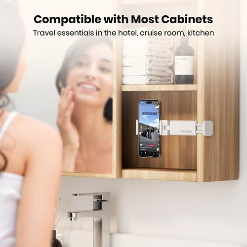 Klearlook Universal Flight Phone Holder, White, Foldable, 360 Rotation, Compatible with 4.7-6.9 Inch Phones - color: Pure White
