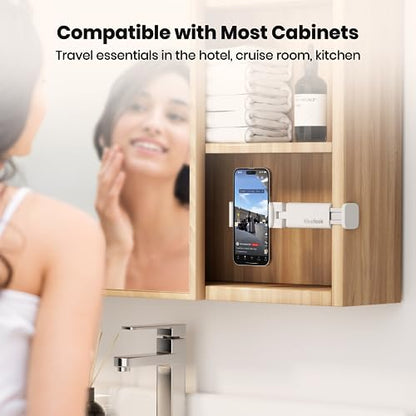 Klearlook Universal Flight Phone Holder, White, Foldable, 360 Rotation, Compatible with 4.7-6.9 Inch Phones - color: Pure White