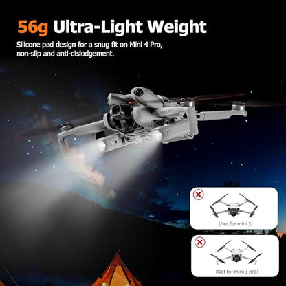 STARTRC PHOTO LED Night Flight Aassist Light for DJI Mini 4 Pro Accessories,Searchlight Night Flight/Emergency Flashers/Flight Light Headlight for DJI Mini 4 Pro