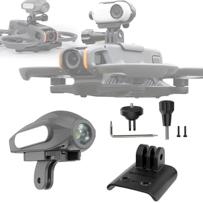 Extension Mount Adapter+ Led Light Kit for DJI Avata 2, Drone Search Light Strobe Light+Camera Mount Bracket for DJI Avata 2 - color: Stand Kit
