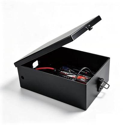 RC Lithium Battery Safe Storage Box/Lipo Charging Box, Stainless Steel Material, Explosion‑Proof Fire‑Resistant Safety Guard for Lithium Battery Charging Storing