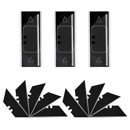 Vickay 30 Pack Utility Knife Blades, SK5 Box Cutter Blades, Razor Blades - color: Black, size: 30 Pack