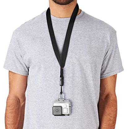 Neck Strap for GoPro Mount Adapter Detachable Lanyard with Stainless Steel Shackle
