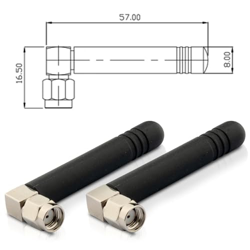 FPV Small WiFi Antenna 2.4GHz Bluetooth Mini 5CM 3DBI Omni RP-SMA Male Right Angle Antenna for Network Router ITX RHCP Racing FPV UAV Drone 2PCS - size: RP-SMA Antenna 2pcs