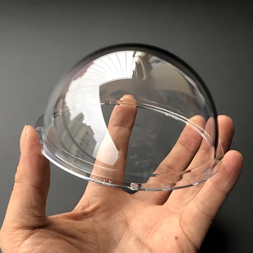 4 Inch Polycarbonate Clear CCTV Security Camera Dome Cover Round Camera Lens Transparent Plastic Cap, Decoration Display Cover, Replacement Dome Cover Outer Diameter 100mm