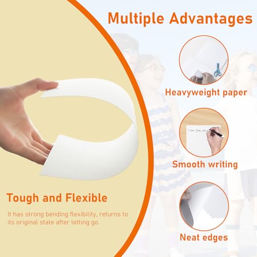 Guakicae 60 Sheets White Cardstock 5 x 7 Thick Paper 110lb - color: White, size: 5x7-60pcs