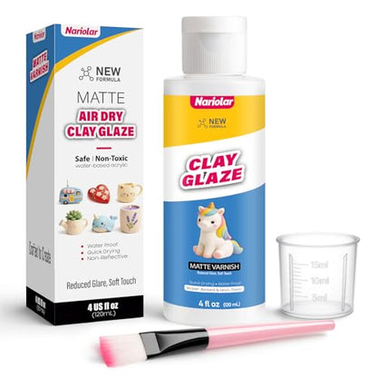 Nariolar Air Dry Clay Glaze - 4fl oz/120ml Clay Varnish Matte - size: 4 oz-matte