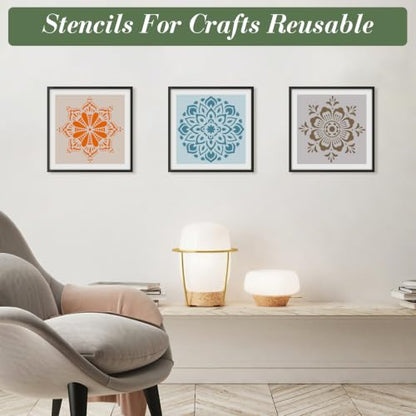 Mandala Stencils for Crafts Reusable 16Pcs Stencils(6X6 Inch) - color: Mandala 2