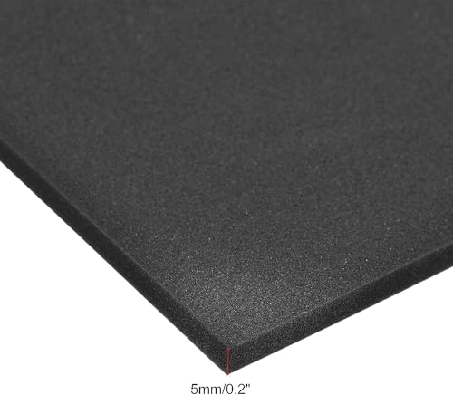 Boxonly EVA Foam Sheets Roll for Cosplay Halloween Model Making Mounting Photos Presentations DIY Arts and Crafts EVA Craft Foam Sheets Craft Sheet Black 250 x 250 x 5mm 4pcs - size: 250 x 250 x 5mm