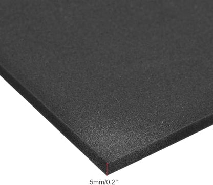Boxonly EVA Foam Sheets Roll for Cosplay Halloween Model Making Mounting Photos Presentations DIY Arts and Crafts EVA Craft Foam Sheets Craft Sheet Black 250 x 250 x 5mm 4pcs - size: 250 x 250 x 5mm