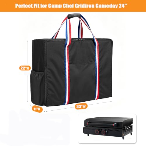 Grill Carry Bag for Camp Chef Gridiron Gameday 24" Propane Grill - size: 33"L x 11"D x 22"H