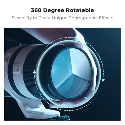 K&F CONCEPT 77mm Rotatable Triangular Prism Camera Lens Filter - size: 77mm