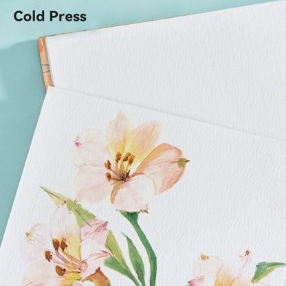 Arrtx Square Watercolor Sketchbook, 7.09" Cold Press - size: 7.09x7.09''