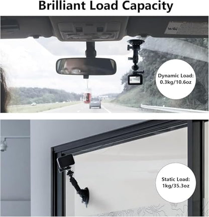 HSU Car Suction Cup Mount for GoPro/Insta 360/DJI Osmo Action Camera