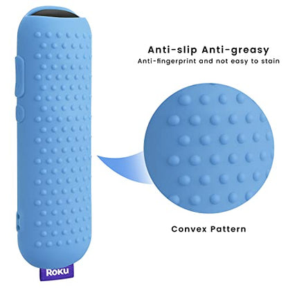 Glowing Blue Remote Cover for Roku Voice Remote (Official) Control RCA1R - color: Glow Blue