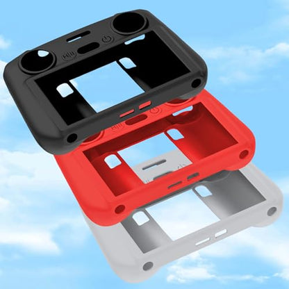 RC 2 Protective Silicone Cover for DJI RC2 Drone Remote Controller, Anti-Glare Screen Shade & Shockproof Case Controller Accessories,Compatible with Mini 5 Pro/Mini 4 Pro/Air 3S/Mavic 4 Pro - color: Red, style: RC2 Remote Controller