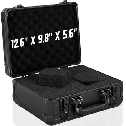 12.6 Inch Carrying Case with Customizable Pre-Diced Foam - size: 12.6x9.8x5.5 Inch