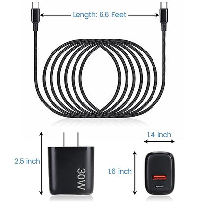 30W PD USB C Fast Charger for DJI Neo, Mini 4K, 4 Pro, Air 3S Drones, Black - color: Black, size: 30w / 6.6ft