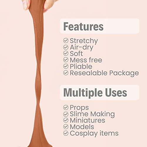 BOHS Foam Clay for Kids, Chocolate Air Dry Modeling Clay, 3.5 oz - color: Chocolate