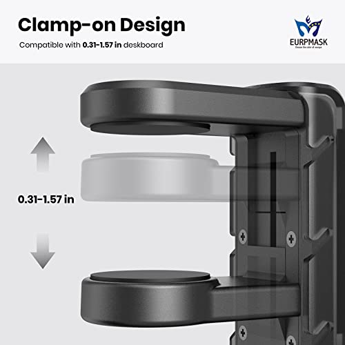 EURPMASK 3-in-1 Rotating Headphone Stand w/2 Detachable Controller Holders - color: Black Pro 1 Pack