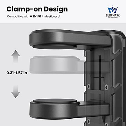 EURPMASK 3-in-1 Rotating Headphone Stand w/2 Detachable Controller Holders - color: Black Pro 1 Pack