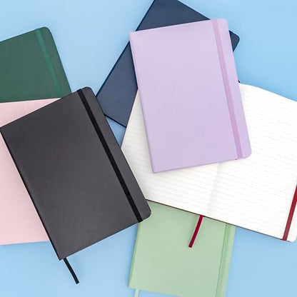 PAPERAGE Lined Journal Notebook, Hardcover Journal for Women & Men, 160 Pages, (5.6 in x 8 in), College Ruled Journaling Notebook for Work, School Supplies & Note Taking, (Light Blue) - color: Light Blue, style: A. Lined