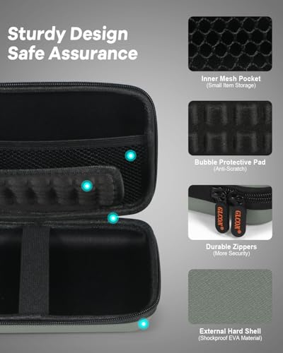 Gray-Green Hard Shell Carrying Case for External Hard Drive,Travel Case - color: Gray-Green