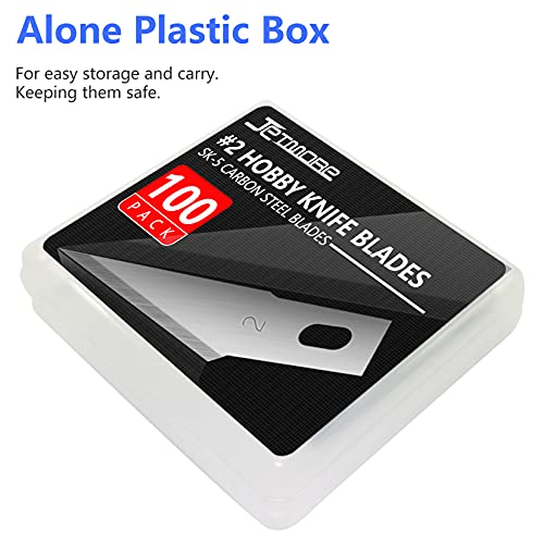 JETMORE 100 Pack Exacto Knife Blades #2, Craft Knife Blades for Art - size: #2