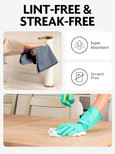 Fantasticlean Microfiber Cleaning Cloth Roll-30 Sheets, 12" x 12" (Dimgrey) - color: Dimgray, size: 30 pack