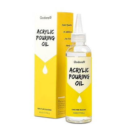 6 oz Silicone Pouring Oil for Art, 100% Silicone Cell Activator