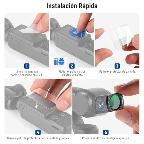 NEEWER Magnetic Filter Set Compatible with DJI Osmo Pocket 3 4 Xtra Muse - style: ND2-32&CPL&Effect Filter