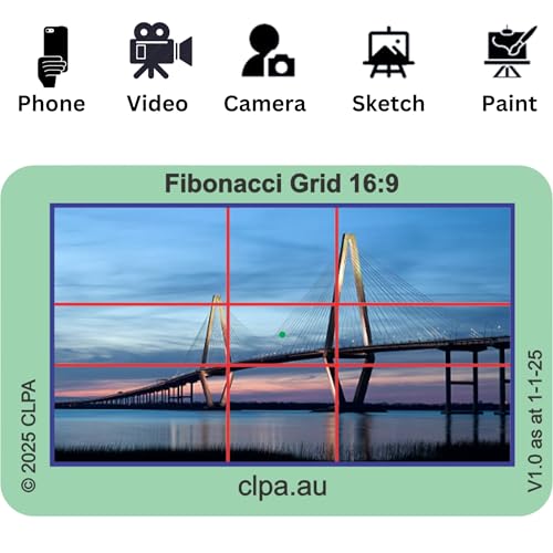Fibonacci Directors Viewfinder Set, 4 Layouts, 12 Cards - size: Set - Fiboancci Viewers