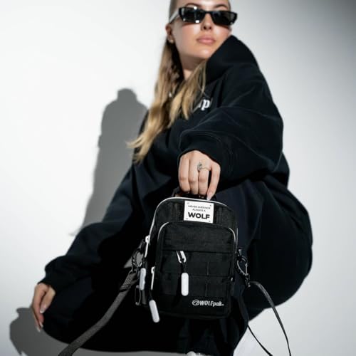 WOLFpak 4L Mini Tactical Sling Bag Crossbody - color: Alpha Black White Accents