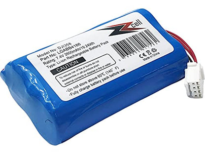 ZZcell® Battery Replacement for DJI LGABB4186, RC03012, Phantom 3 Standard, Phantom 3 4K GL358WB Remote Control 7.4V 2600mAh