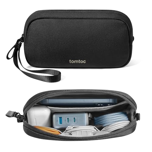 tomtoc Electronics Organizer Travel Case, Cable Organizer for Essentials - color: Black, size: Small