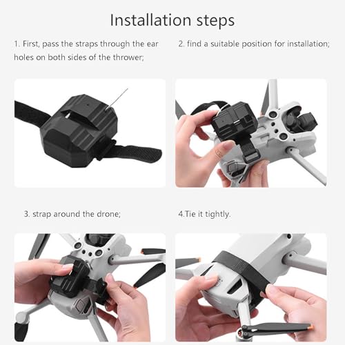 Airdrop System Compatible with DJI Mini 4 Pro/Mini 3/Mini 3 Pro/Mini 2/Mini SE Drone Payload Dropper Release Dropping System Delivery Transport Device Thrower for Fishing Line Dropper,Wedding,Rescue