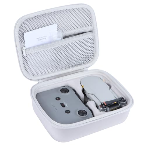Storage Case Compatible with DJI Mini 4K Drone Accessories, with Propeller Protectors and Control Stick Cover (Grey) - color: Grey