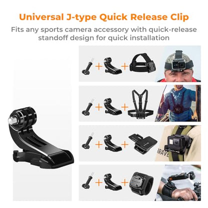 K&F CONCEPT Action Camera Accessories Set for GoPro Hero 13-4 Mission 1 Pro