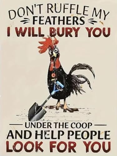 ZeeLionArt Diamond Art Kit, Rooster Shovel, 12x16 Inch - color: DP04655