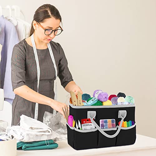 ZKOO Art Portfolio Bag (Black, 18" * 24") + Art Craft Storage Bag-Black