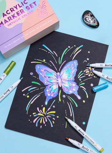 Arrtx Metallic Acrylic Paint Markers 30 Colors