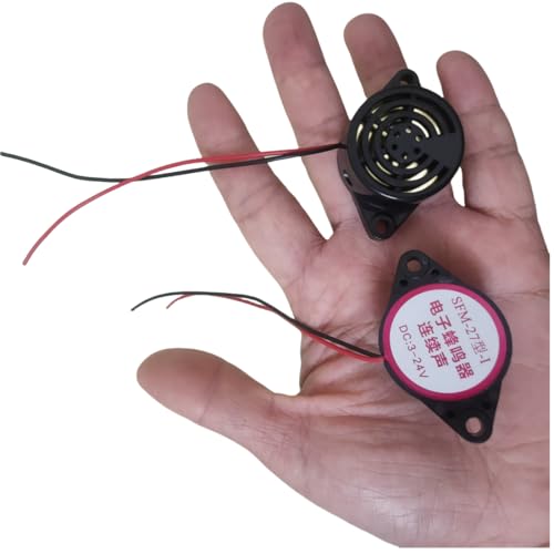 DC 3-24V Electronic Buzzer Alarm Sounder Continuous Beep 4Pcs (Black) SFM-27-I