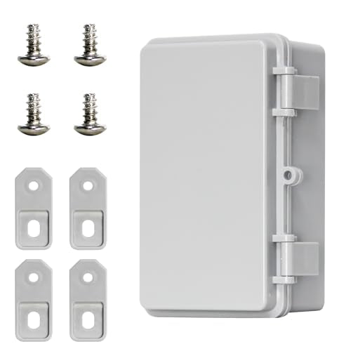 Waterproof Junction Box - Outdoor Electrical Box, Impact Resistant Weatherproof Electrical Enclosure, Ideal for Garden, Garage, Solar and Marine Applications Gray Cover(6.5"x3.7"x2.6") - color: Grey Cover, size: 6.5"x3.7"x2.6"