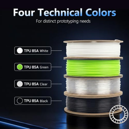 Siraya Tech Flex TPU 85A 3D Printer Filament, ISO 10993 Tested, Black, 1kg - color: Tpu 85a Black
