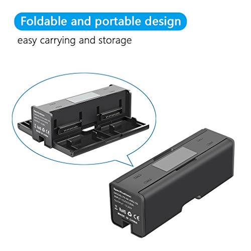 Hanatora Digital Display 4 in 1 Foldable Battery Charging Hub for DJI Air 2S,Mavic Air 2 Drone,Multi Charger in Sequence Charge Accessories