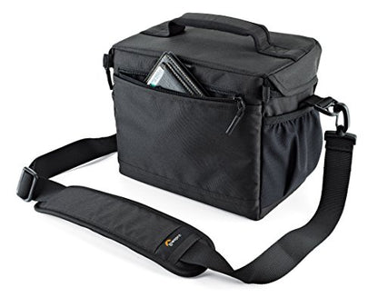 Lowepro LP37123, Nova 180 AW II Camera Bag, Waterproof, Customizable, Fits Pro-Depth DSLR with Lens, Compact Drone, 3-4 Additional Lenses, Flash, Black - color: Black